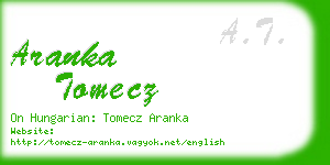 aranka tomecz business card